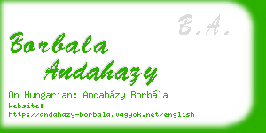borbala andahazy business card